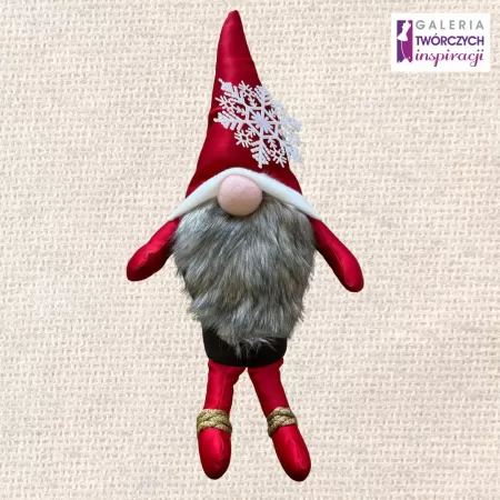 Czerwony Mikołajek (4) - Lalka tekstylna 48 cm